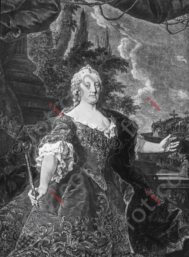 Kaiserin Maria Theresia ; Empress Maria Theresa - Foto foticon-simon-190-016-sw.jpg | foticon.de - Bilddatenbank für Motive aus Geschichte und Kultur